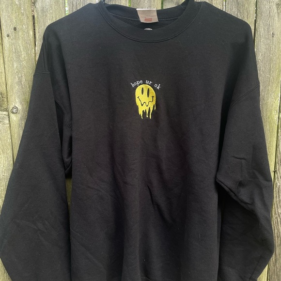Olivia Rodrigo “hope ur ok” Inspired Embroidered Crewneck - Picture 1 of 3